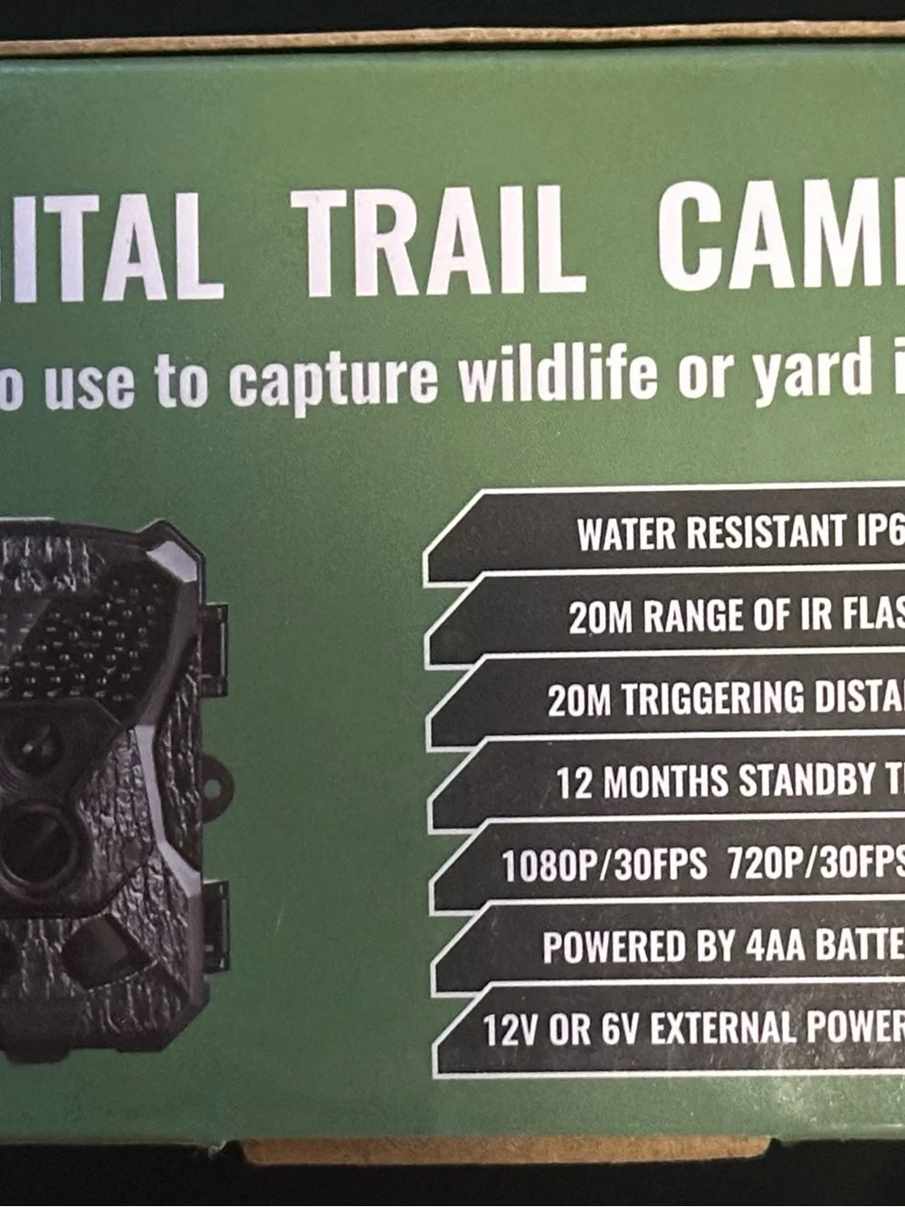 Trail Camera - Black Outdoor Game Camera